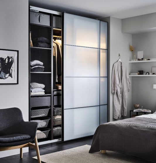Max Brown Glass Wardrobe – 200cm x 60cm x 240cm