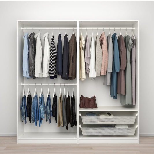 Max White Wardrobe – 200cm x 58cm x 200cm
