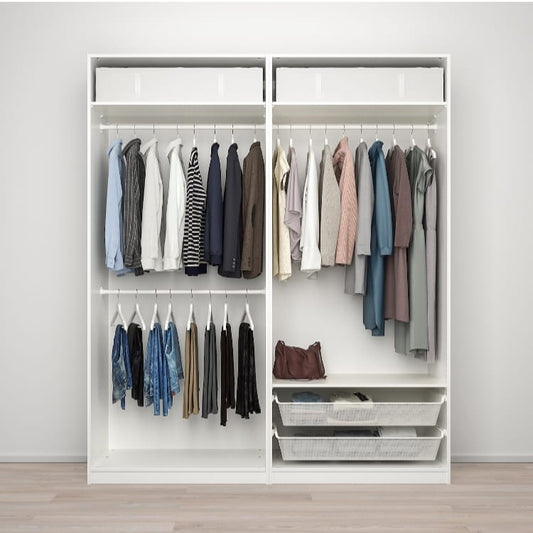 MaxH White Wardrobe – 200cm x 58cm x 240cm