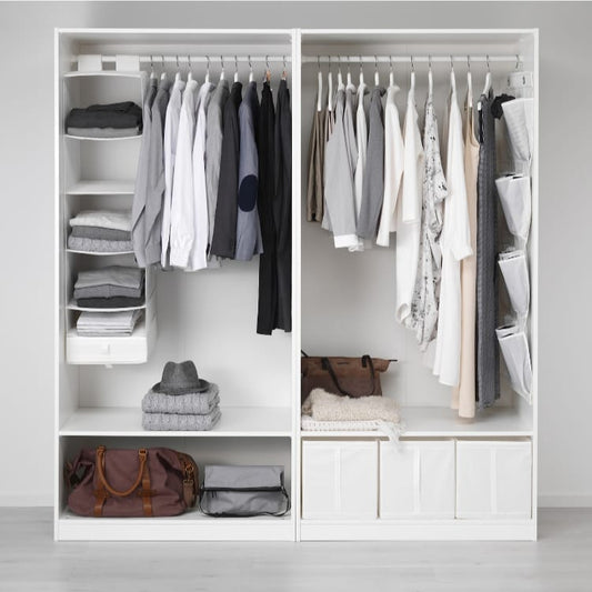 Max White Wardrobe – 200cm x 58cm x 200cm