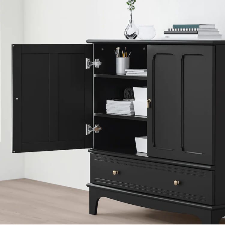 LM Classic Sideboard  Black – 102cm x 43cm x 101cm