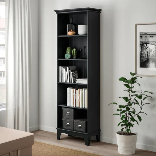 LM Bookcase  Black – 65cm x 28cm x 199cm