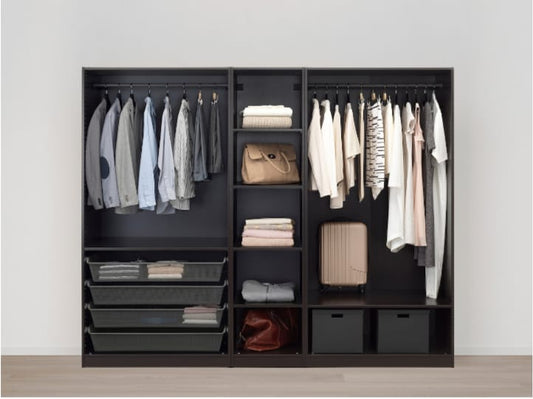 Max Brown Wardrobe Unit –250cm x 58cm x 200cm