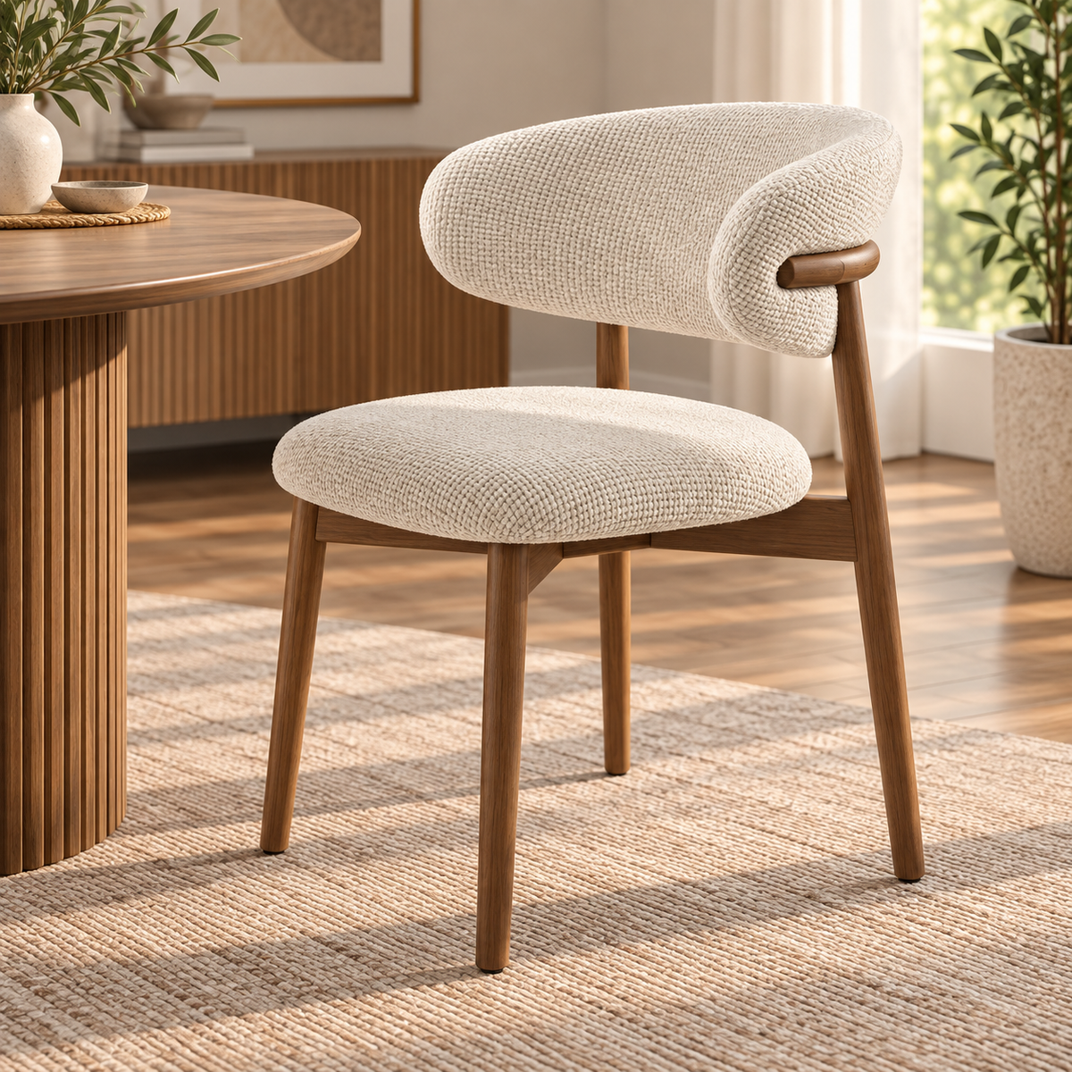 Koa Sculptural Wood Side Chair