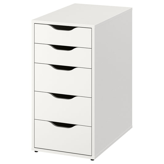درج وحدة MDF أبيض - 75 سم × 40 سم × 37 سم.