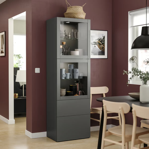 Delta tall Display cabinet,60x42x193cm