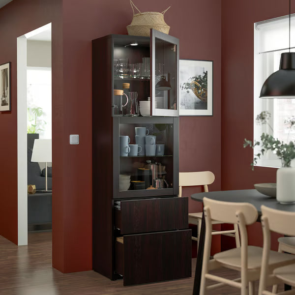 Delta tall Display cabinet,60x42x193cm