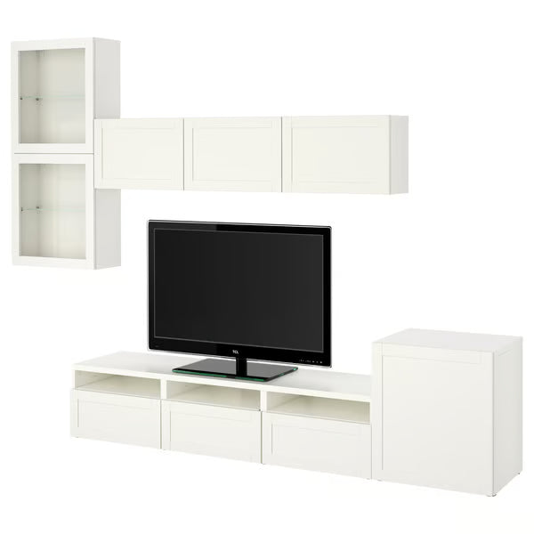 Delta TV  storage combination with glass doors, 300x42x211cm