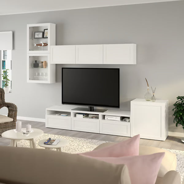 Delta TV  storage combination with glass doors, 300x42x211cm