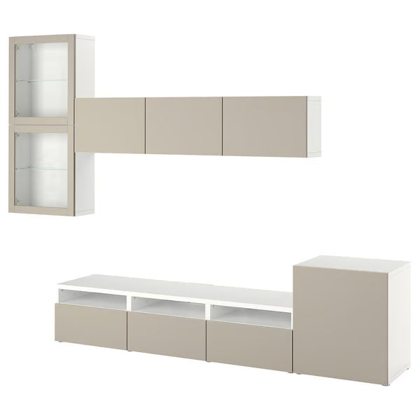 Delta TV  storage combination with glass doors, 300x42x211cm