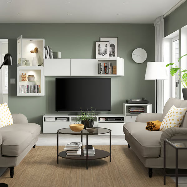 Delta TV  storage combination with glass doors, 300x42x211cm