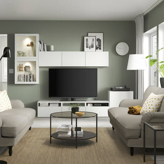Delta TV  storage combination with glass doors, 300x42x211cm