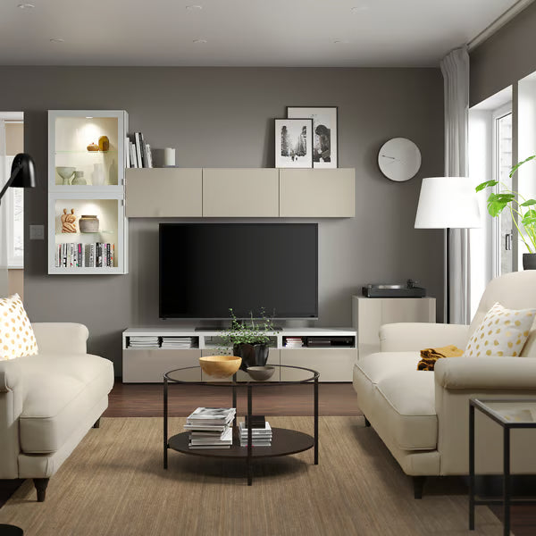 Delta TV  storage combination with glass doors, 300x42x211cm