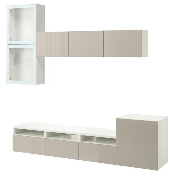 Delta TV  storage combination with glass doors, 300x42x211cm