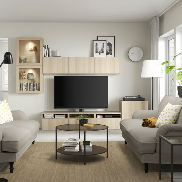 Delta TV  storage combination with glass doors, 300x42x211cm