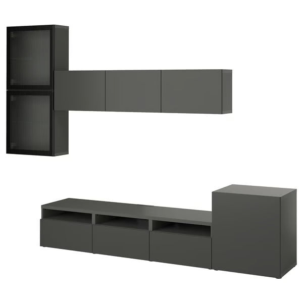 Delta TV  storage combination with glass doors, 300x42x211cm