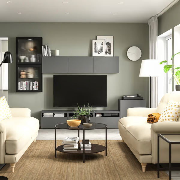 Delta TV  storage combination with glass doors, 300x42x211cm