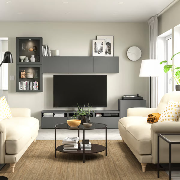 Delta TV  storage combination with glass doors, 300x42x211cm
