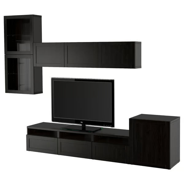 Delta TV  storage combination with glass doors, 300x42x211cm