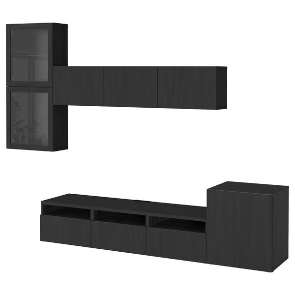 Delta TV  storage combination with glass doors, 300x42x211cm