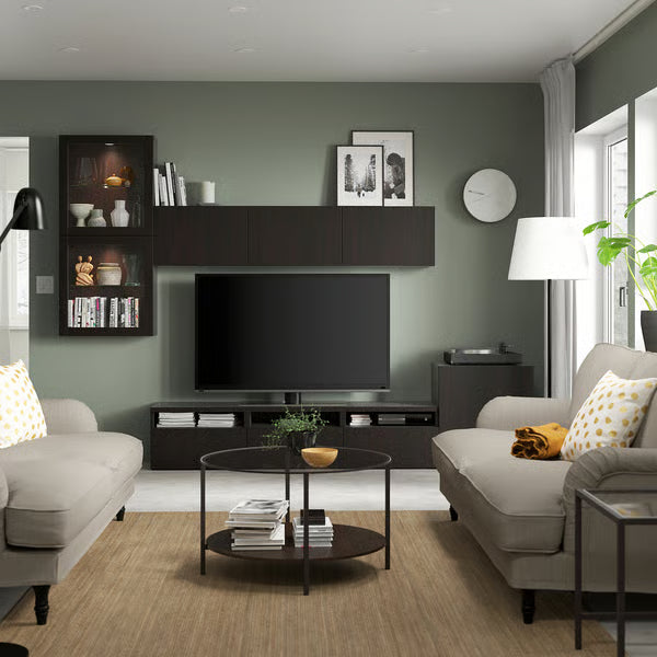 Delta TV  storage combination with glass doors, 300x42x211cm