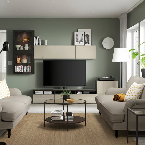 Delta TV  storage combination with glass doors, 300x42x211cm