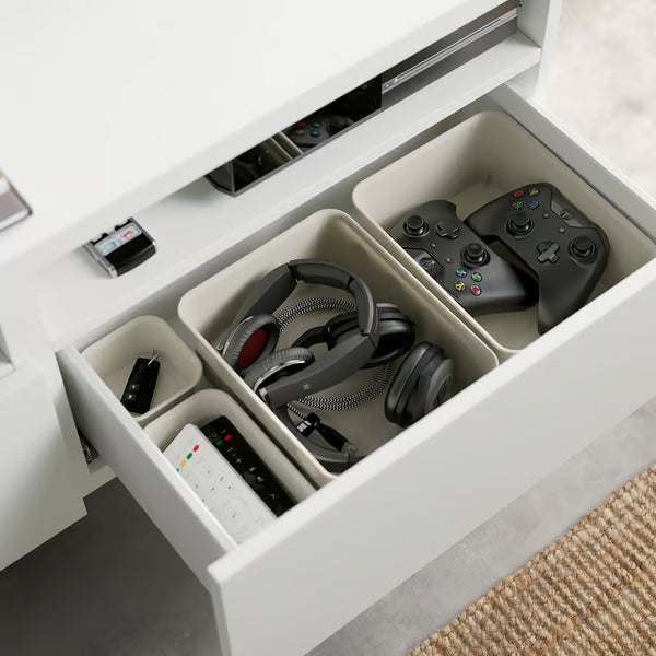 Delta TV storage combination with display cubes, 180x42x166cm