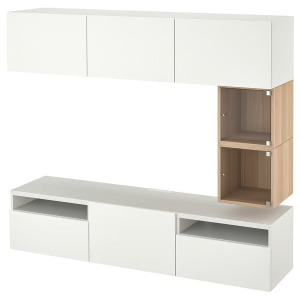 Delta TV storage combination with display cubes, 180x42x166cm