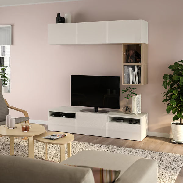Delta TV storage combination with display cubes, 180x42x166cm