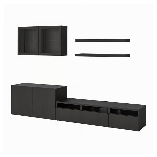 Delta TV + Luck shelves combination, 300x42x195 cm