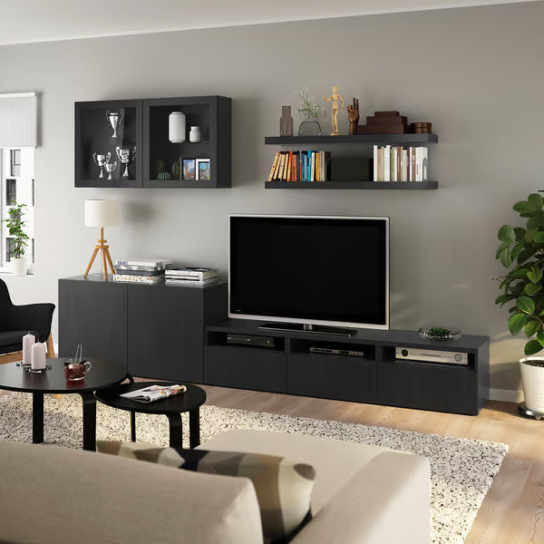 Delta TV + Luck shelves combination, 300x42x195 cm