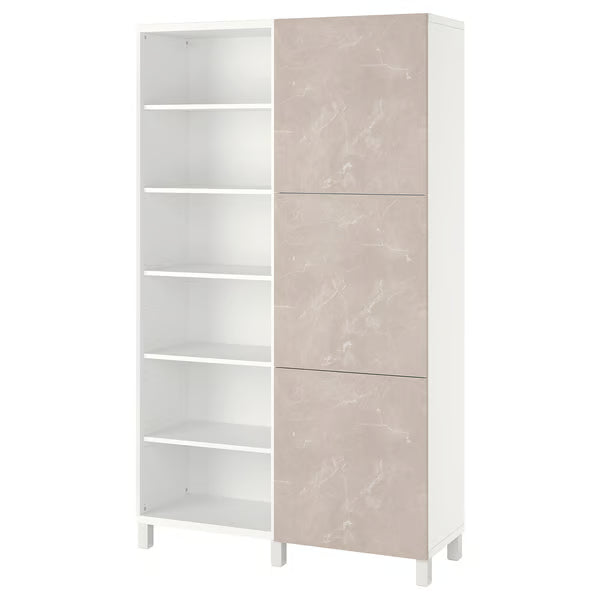 Delta cabinet with doors and shelves, 120x42x202cm