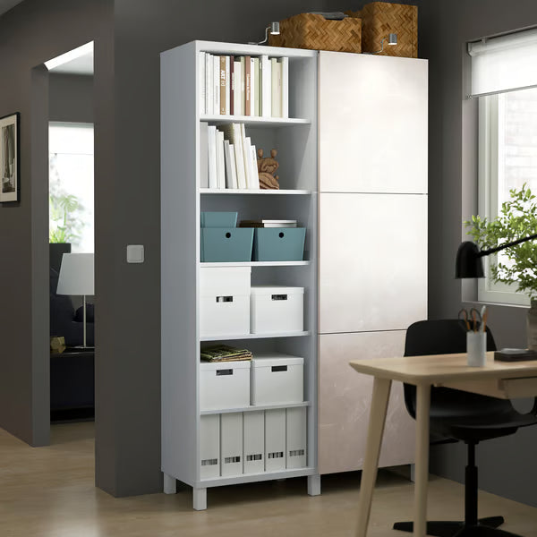 Delta cabinet with doors and shelves, 120x42x202cm