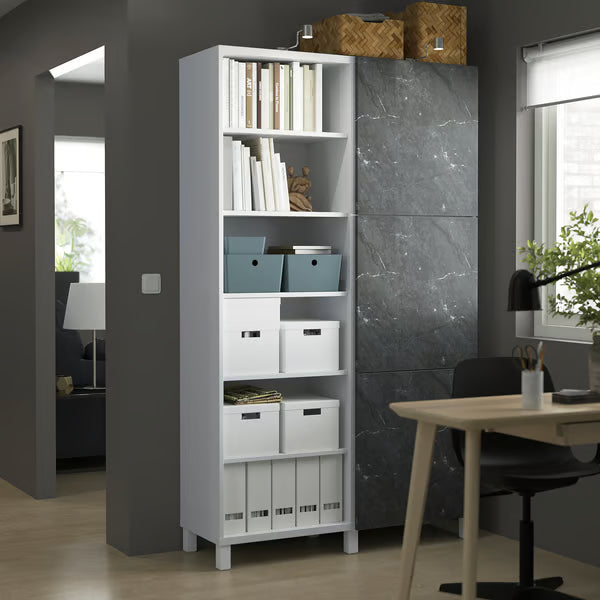 Delta cabinet with doors and shelves, 120x42x202cm