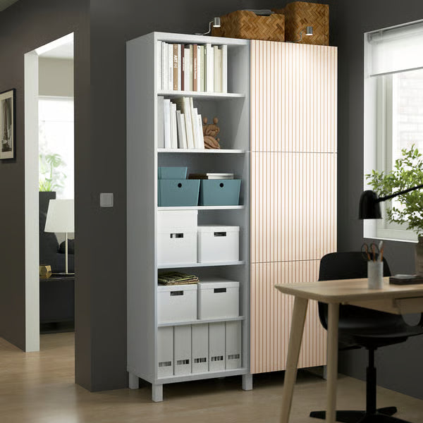 Delta cabinet with doors and shelves, 120x42x202cm