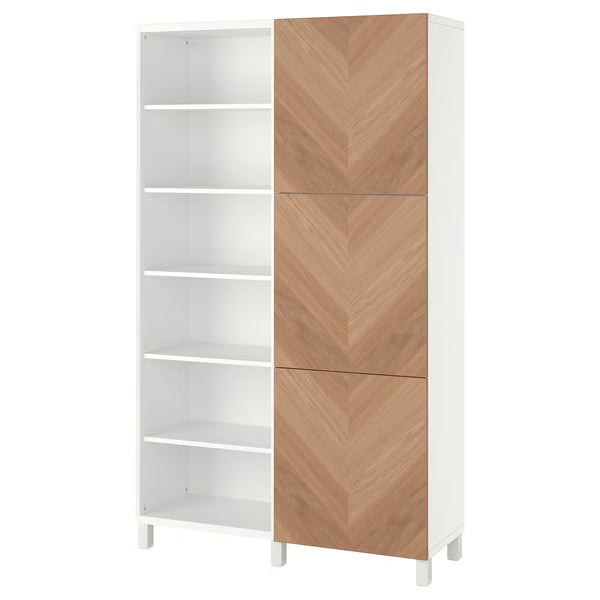 Delta cabinet with doors and shelves, 120x42x202cm