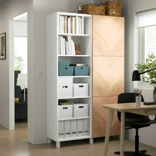 Delta cabinet with doors and shelves, 120x42x202cm