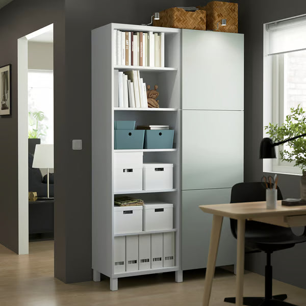 Delta cabinet with doors and shelves, 120x42x202cm