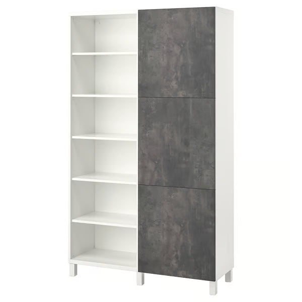 Delta cabinet with doors and shelves, 120x42x202cm