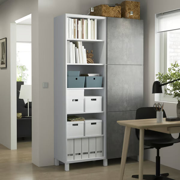 Delta cabinet with doors and shelves, 120x42x202cm