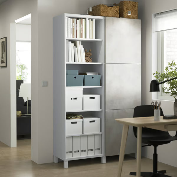 Delta cabinet with doors and shelves, 120x42x202cm