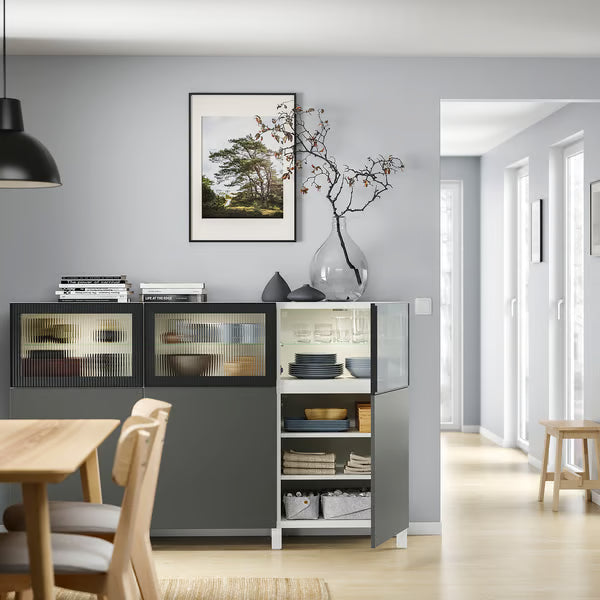 Delta buffet glass cabinet, 180x42x112cm