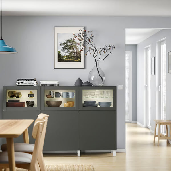 Delta buffet glass cabinet, 180x42x112cm