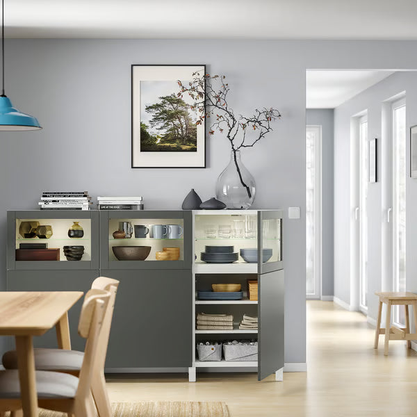Delta buffet glass cabinet, 180x42x112cm