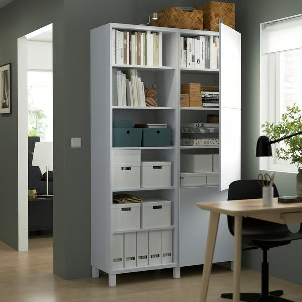 Delta cabinet with doors and shelves, 120x42x202cm