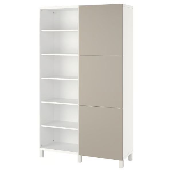 Delta cabinet with doors and shelves, 120x42x202cm