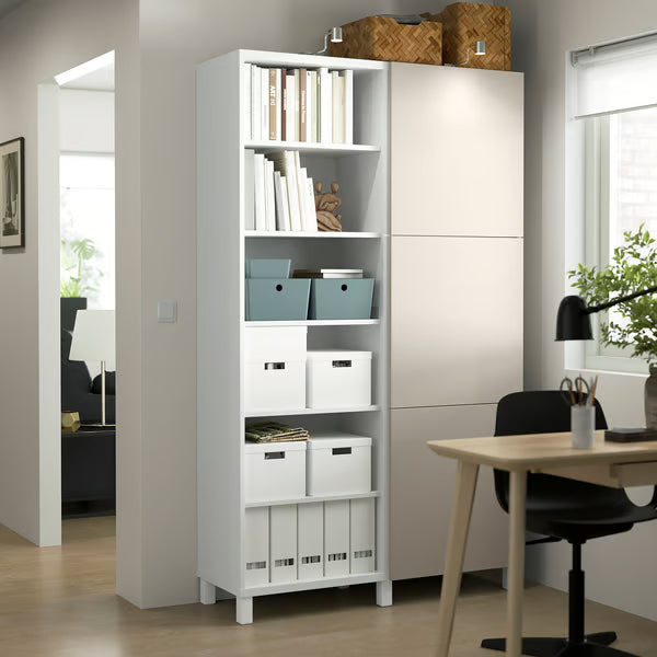 Delta cabinet with doors and shelves, 120x42x202cm