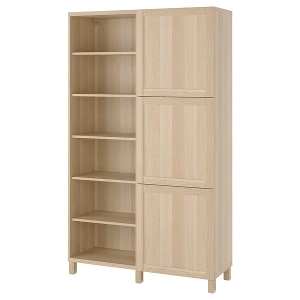Delta cabinet with doors and shelves, 120x42x202cm