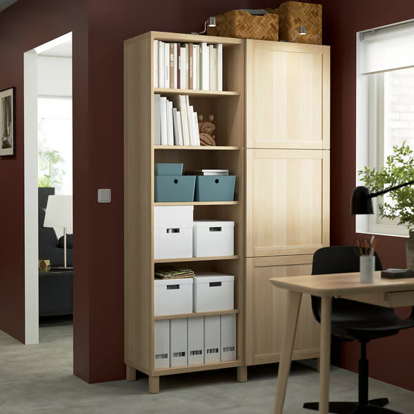 Delta cabinet with doors and shelves, 120x42x202cm
