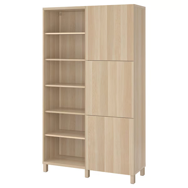 Delta cabinet with doors and shelves, 120x42x202cm